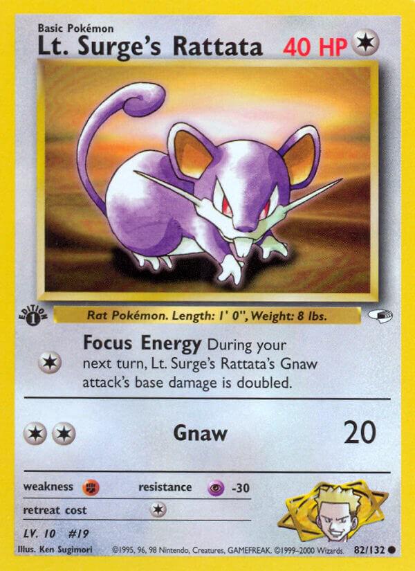 Lt. Surge's Rattata [1st-Edition]